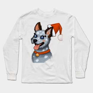 Cute Australian Cattle Dog Drawing Long Sleeve T-Shirt